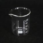 LOW FORM BEAKER 100ml,GG17,with mouth and graduation line,